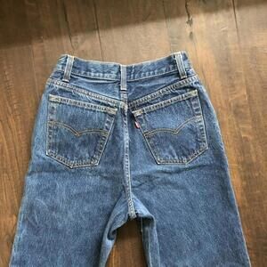Vintage Women Levi 501 Jeans 25x29 Sz 7 USA Made Cotton Straight Leg Button Fly